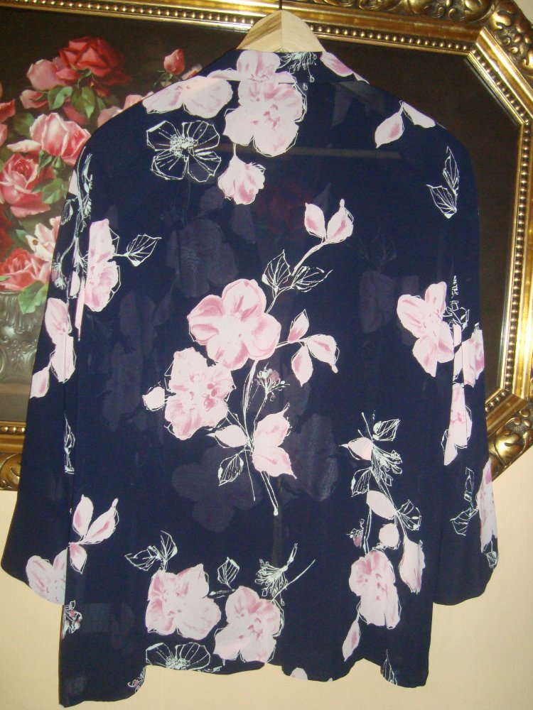 Vintage Bluse Blütenprint Gr.44