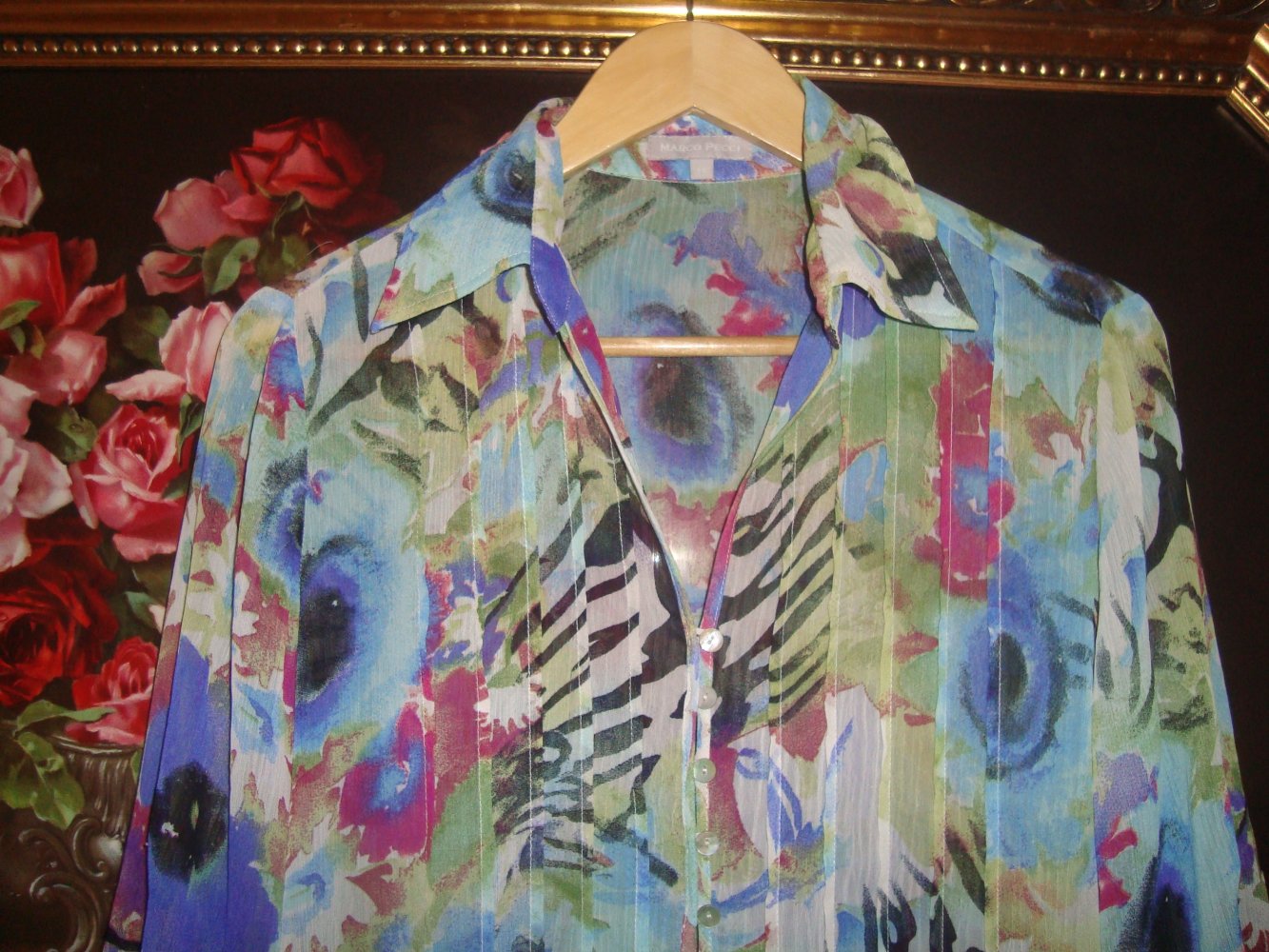 Longbluse Blütenprint Gr.38