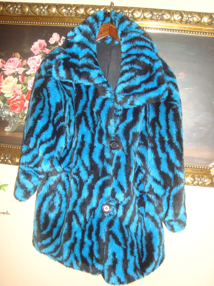Einzigartiger Vintage Fake Fur Mantel.Ein ORIGINAL aus den 80er Jahren.Gr.42
