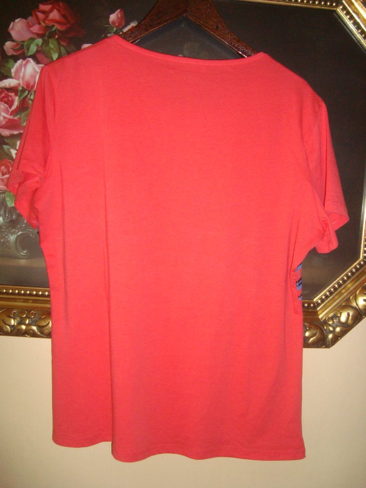 Shirt mit Blumenmotiv und Pailletten Gr.XXL