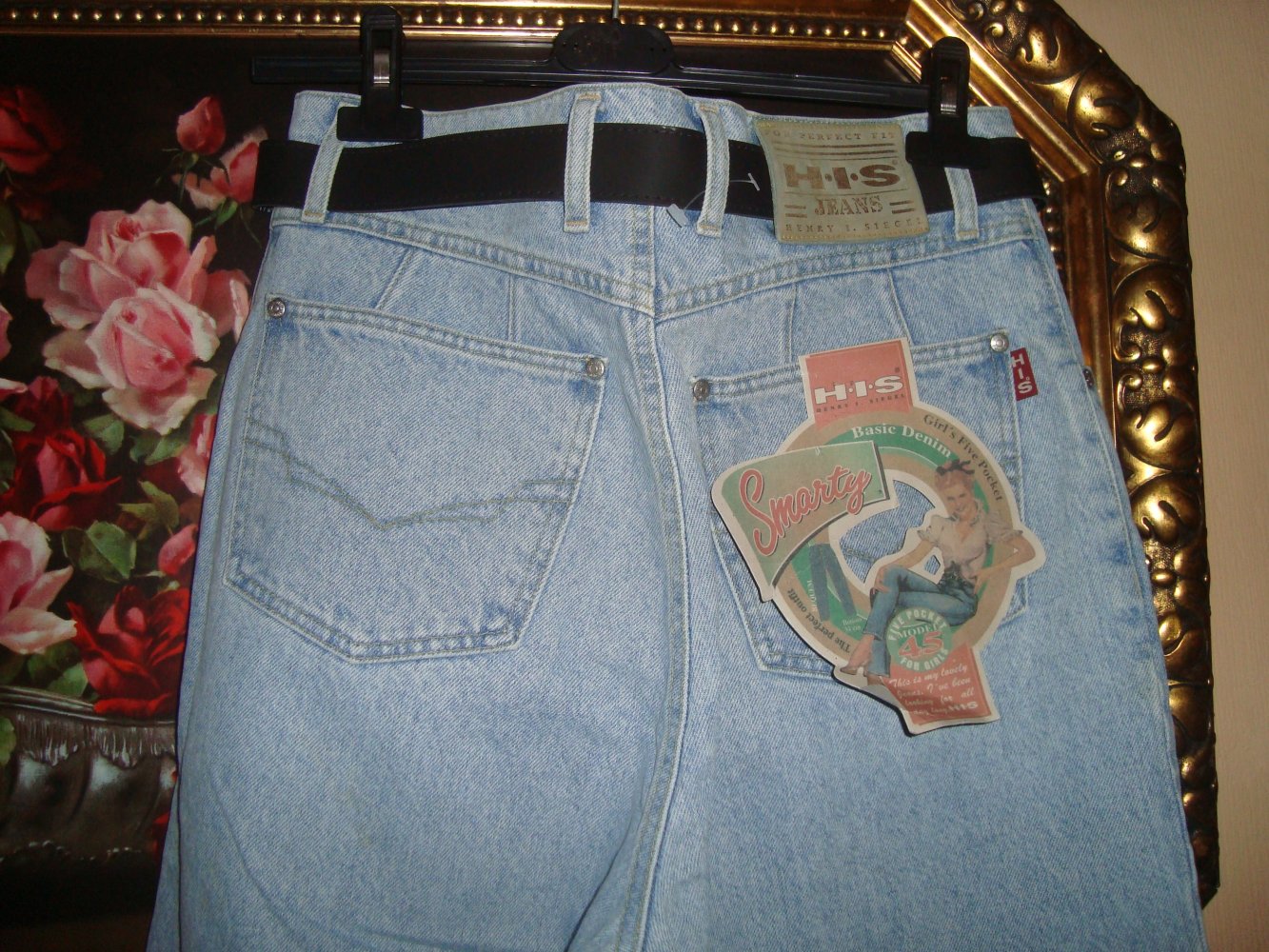 Neu! Vintage High Waist Jeans von His mit Gürtel. Gr.42
