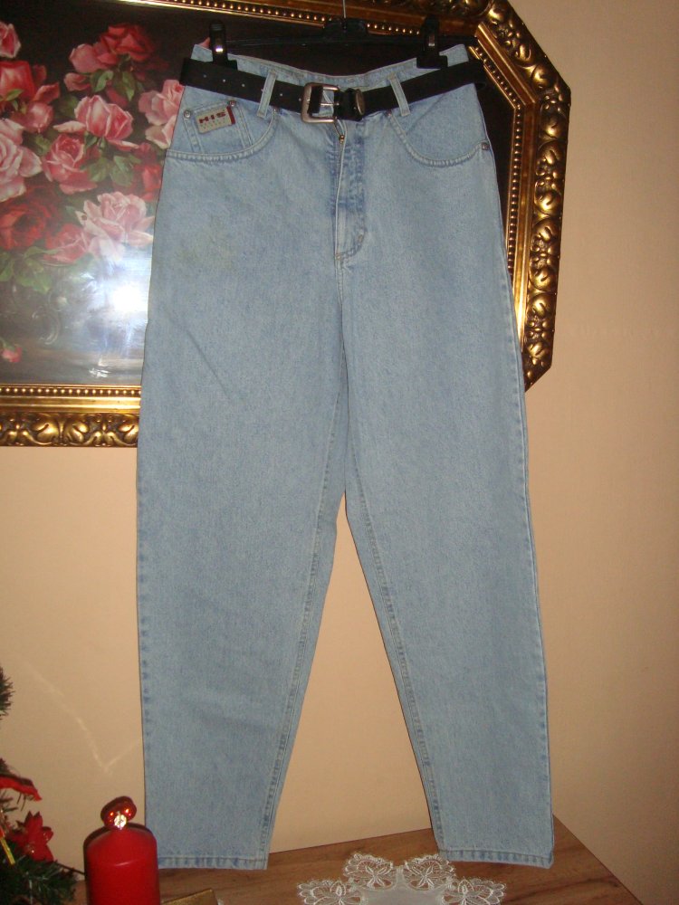 Neu! Vintage High Waist Jeans von His mit Gürtel Gr.42