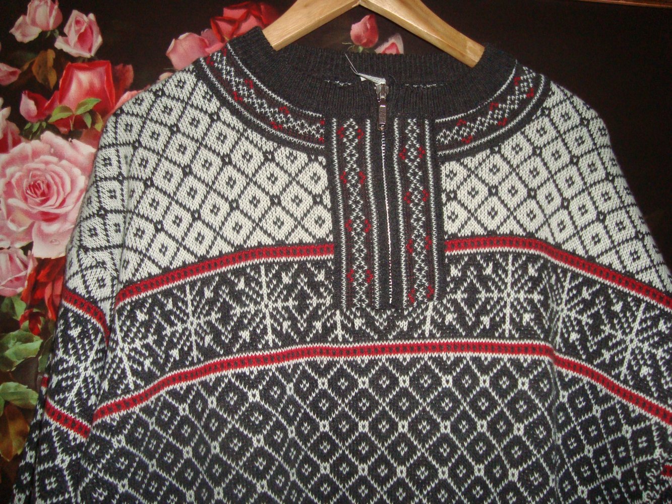 Vintage Pullover Norwegermuster Gr.44/46