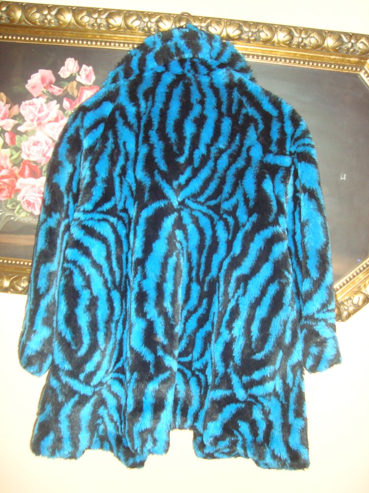 Einzigartiger Vintage Fake Fur Mantel.Ein ORIGINAL aus den 80er Jahren.Gr.42