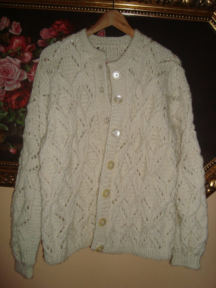 Echte Handarbeit-Vintage Strickjacke Gr.44/46