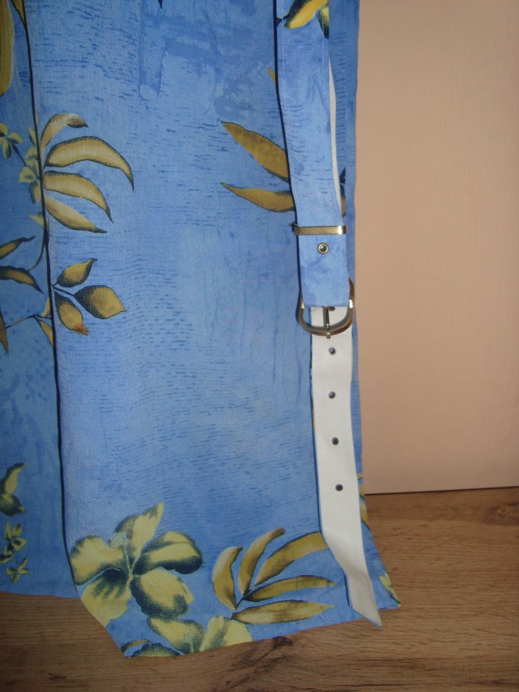 Vintage Sommerkleid Blütenprint mit Gürtel Gr.42