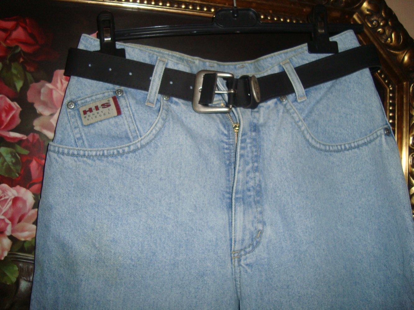 Neu! Vintage High Waist Jeans von His mit Gürtel Gr.42