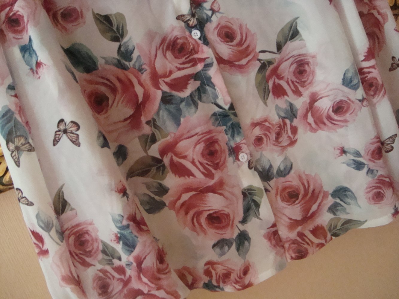 Bluse Rosenprint Gr.48