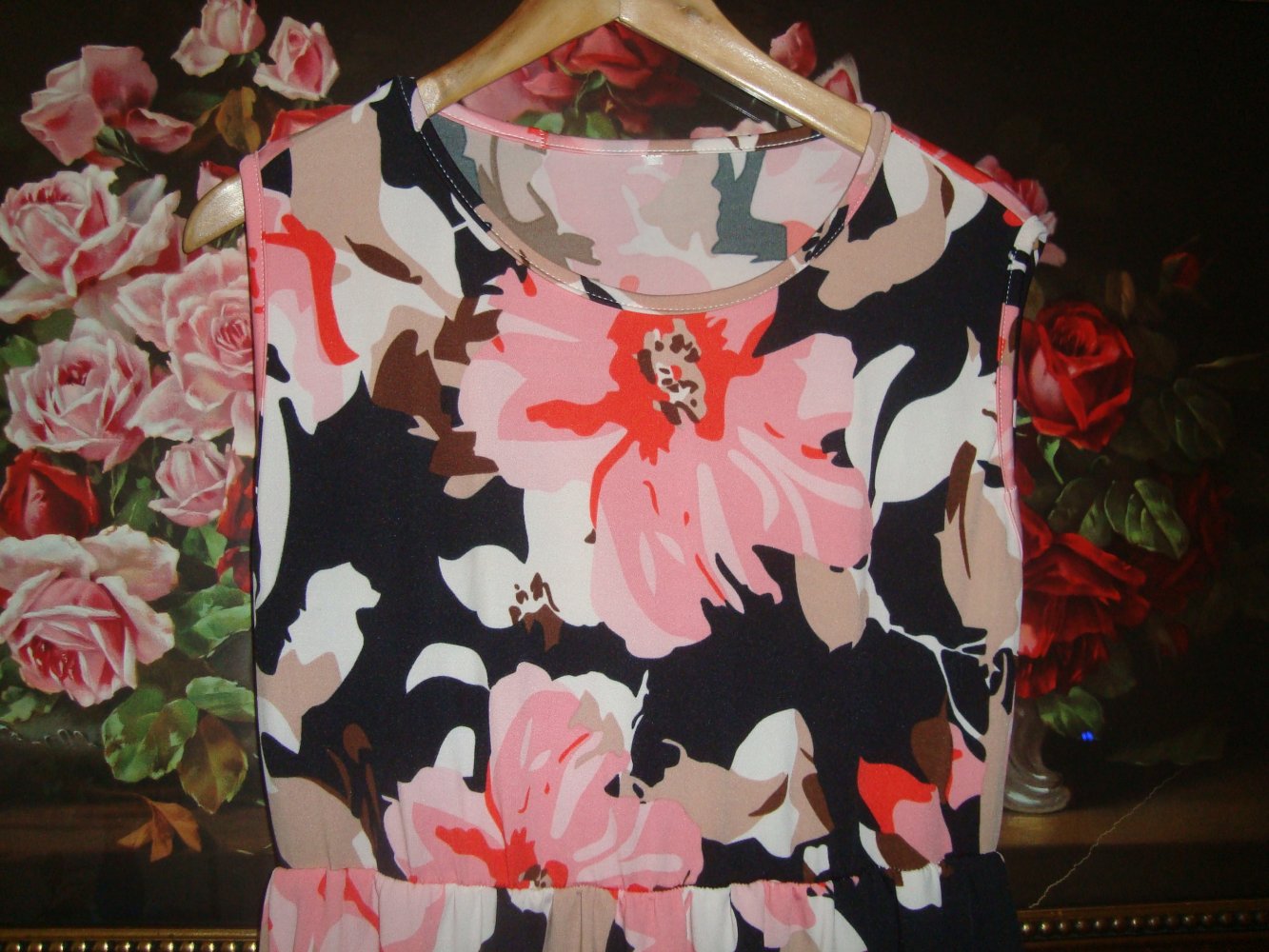 Langes Sommerkleid Blütenprint Gr.XL