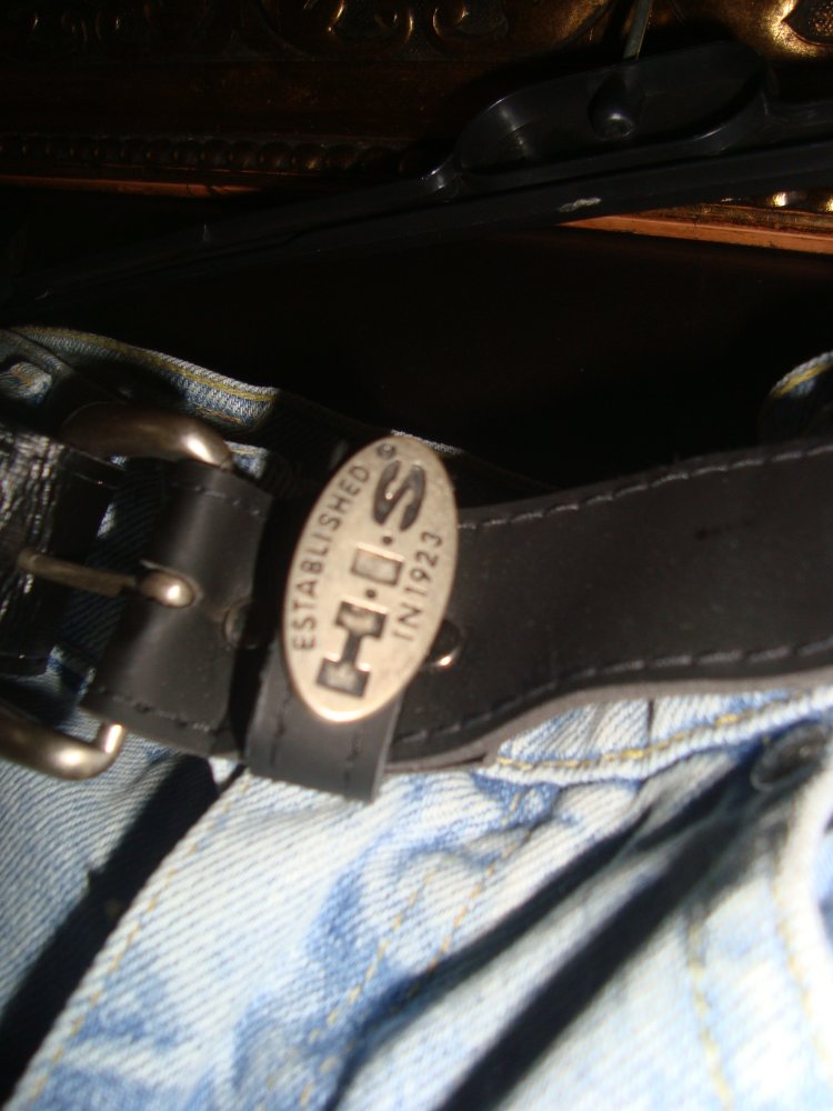 Neu! Vintage High Waist Jeans von His mit Gürtel. Gr.42