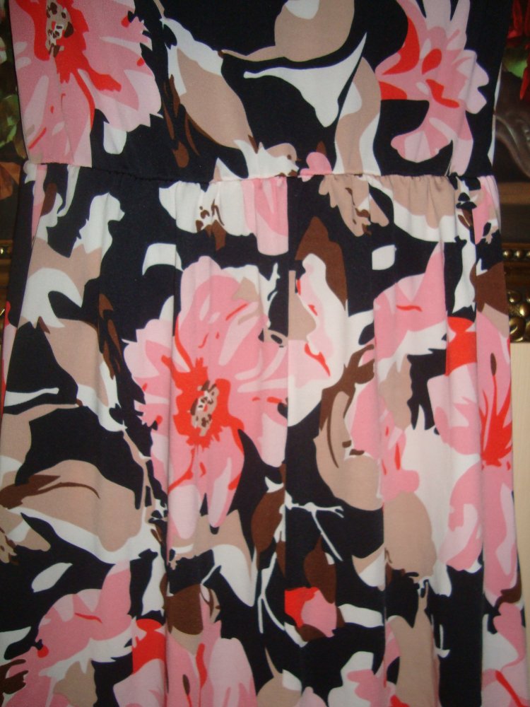 Langes Sommerkleid Blütenprint Gr.XL