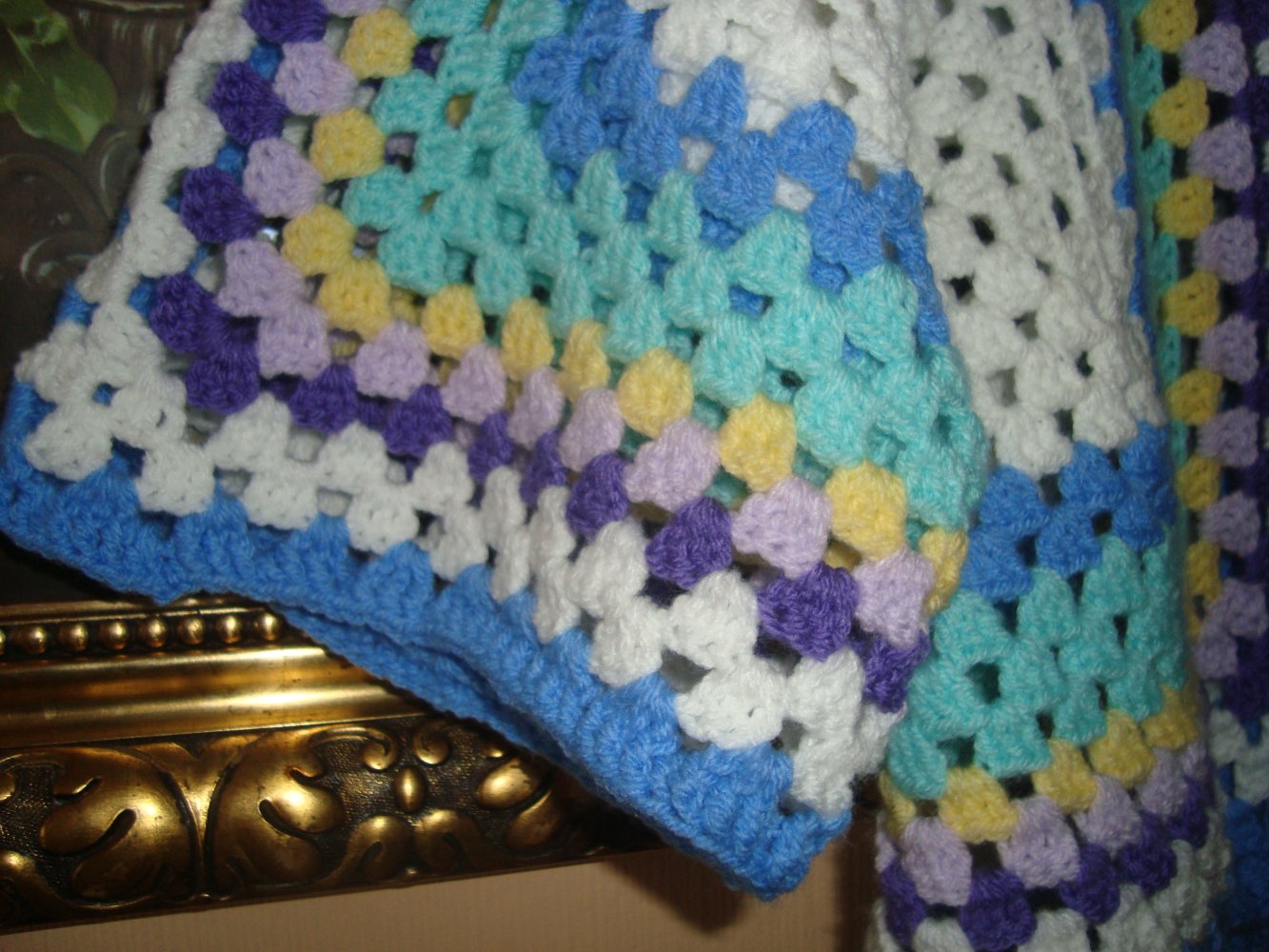 Echte Handarbeit ein Unikat-Granny Square Hexagon Jacke Länge : 52 cm