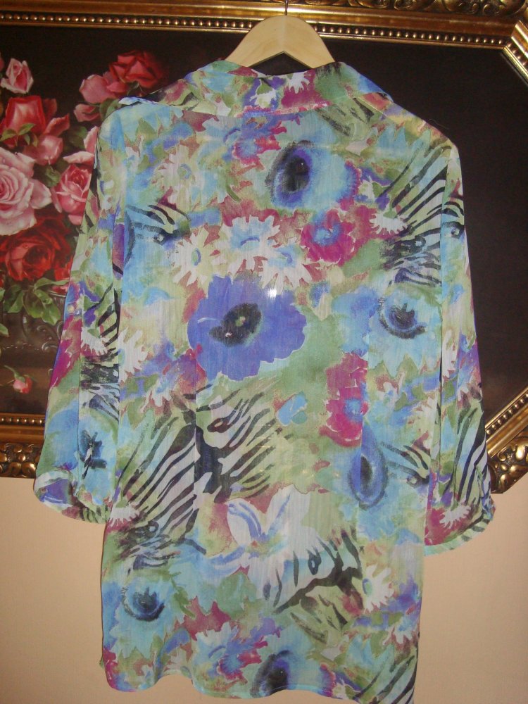 Longbluse Blütenprint Gr.38