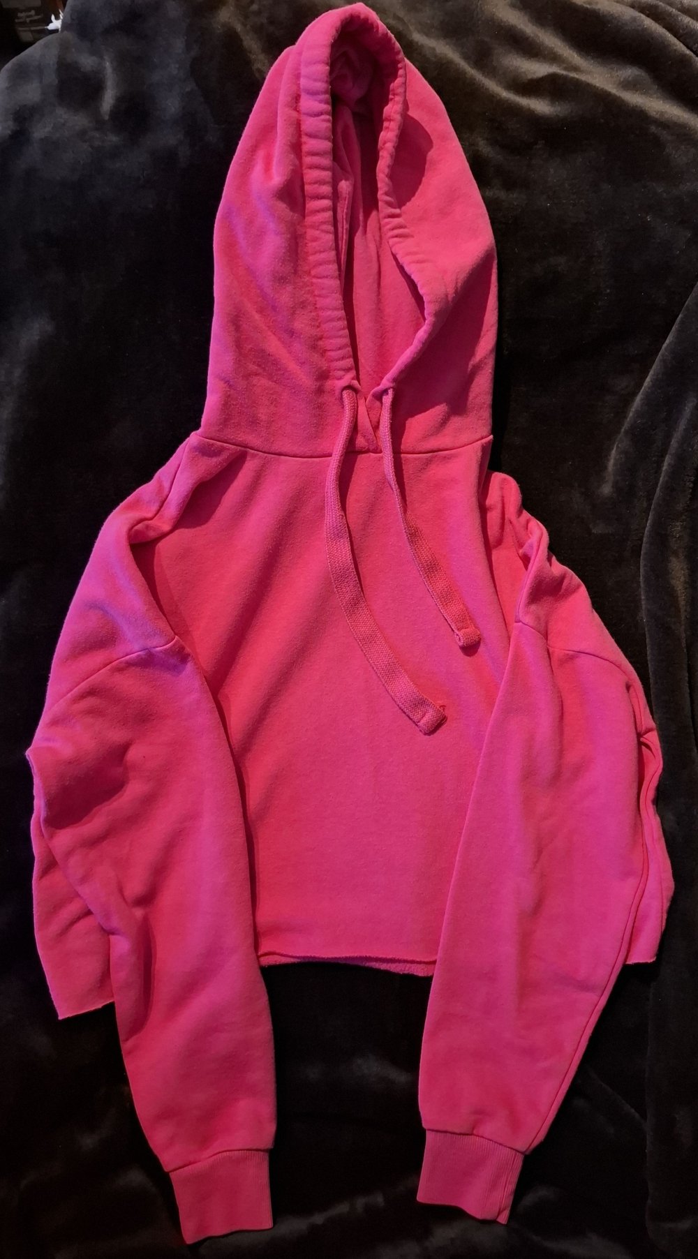 Pinkfarbener Crop Hoodie Größe XSS von FB Sister