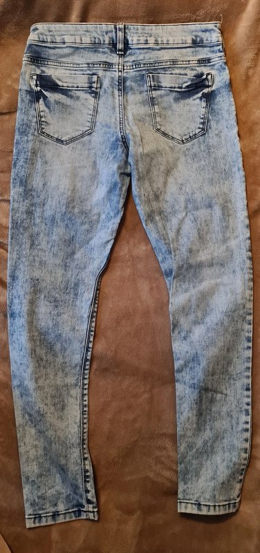 Stretch-Jeans im used look von here + there