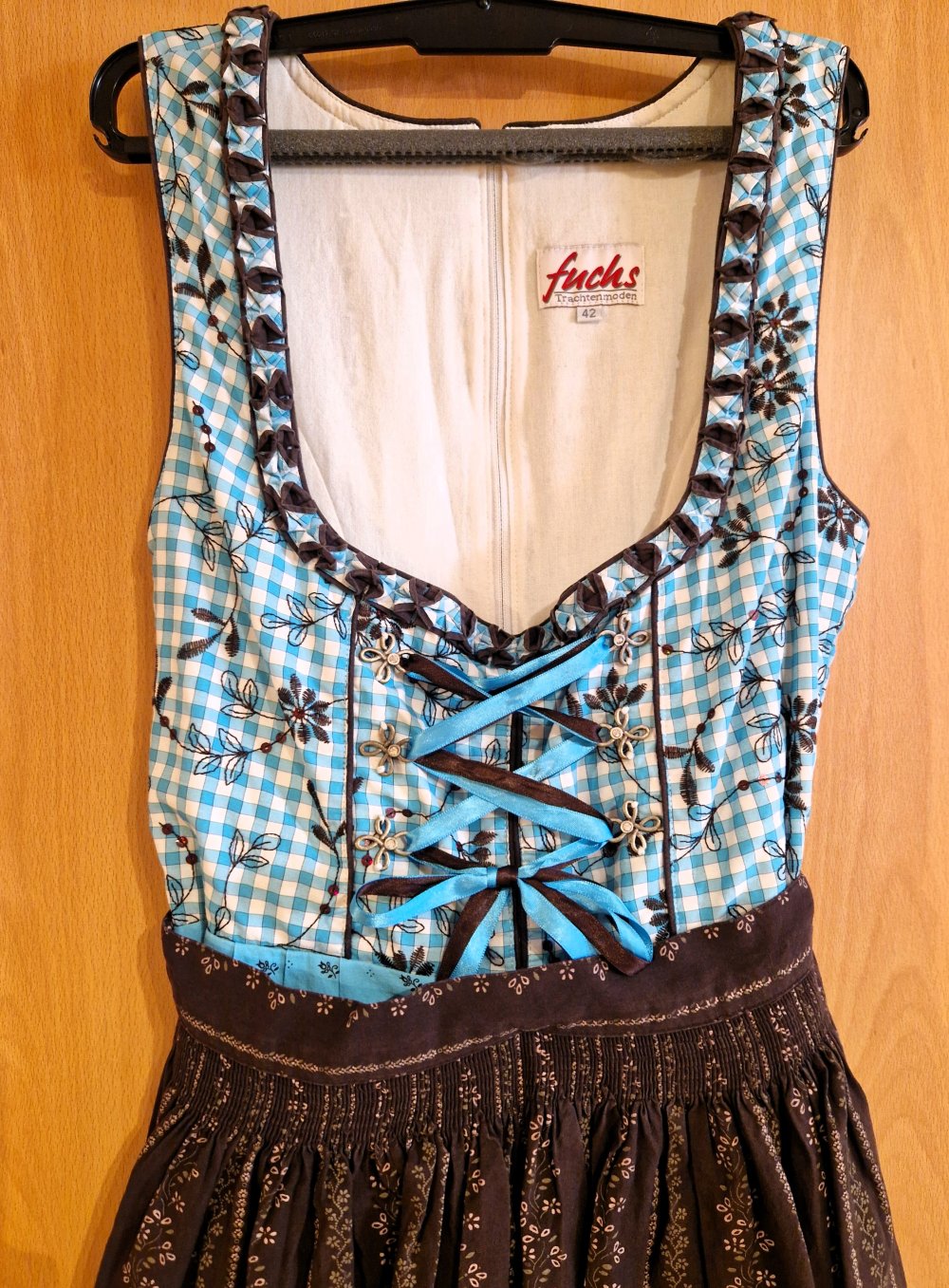 Fuchs Dirndl Trachtenmode, türkis braun