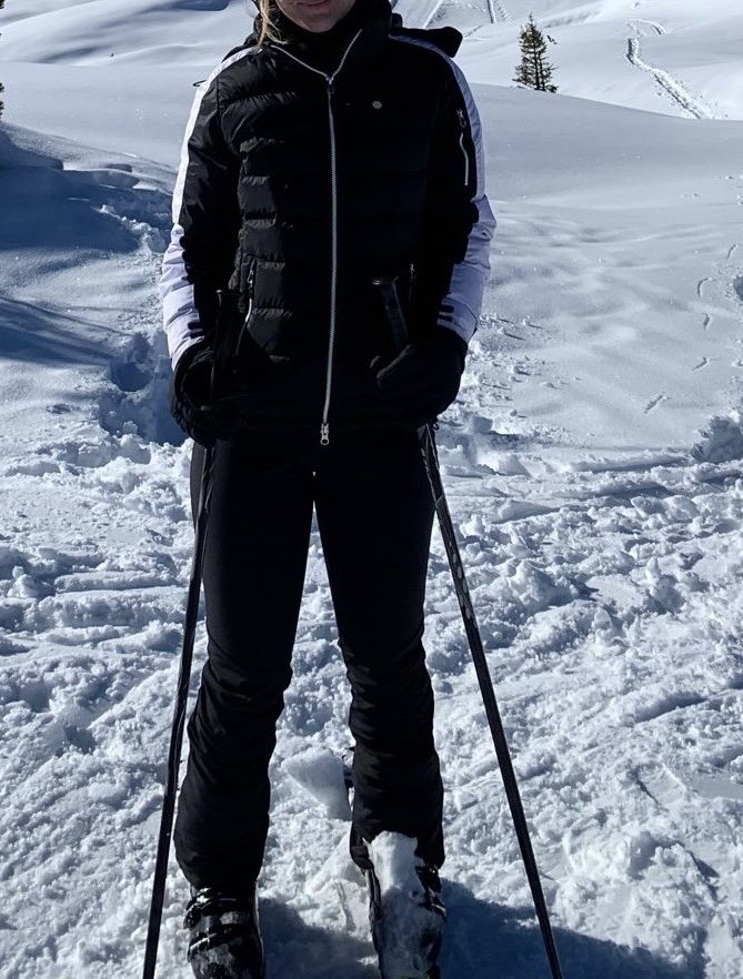schwarze Ski Jacke