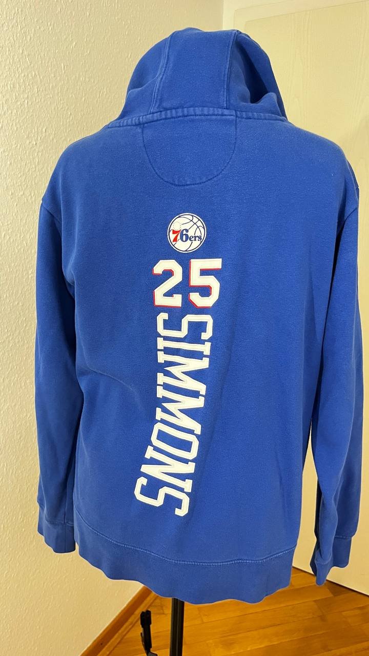 NBA-Hoodie in Blau (Philadelphia 76ers, Ben Simmons, Größe M)