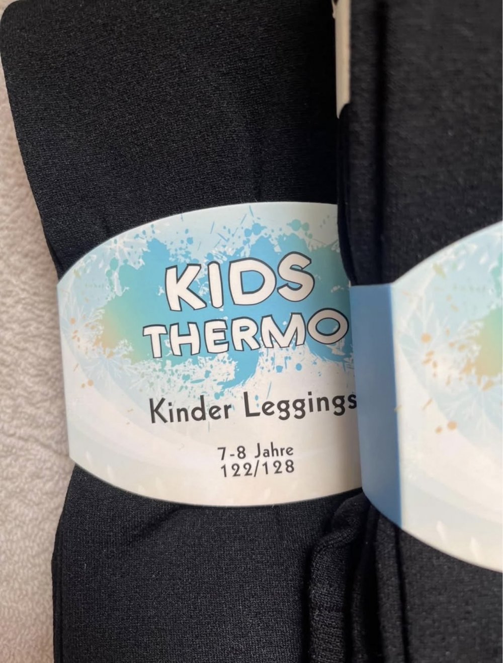 Kinder Strumpfhose,Kids thermo 128/128,134/140 Schwarz