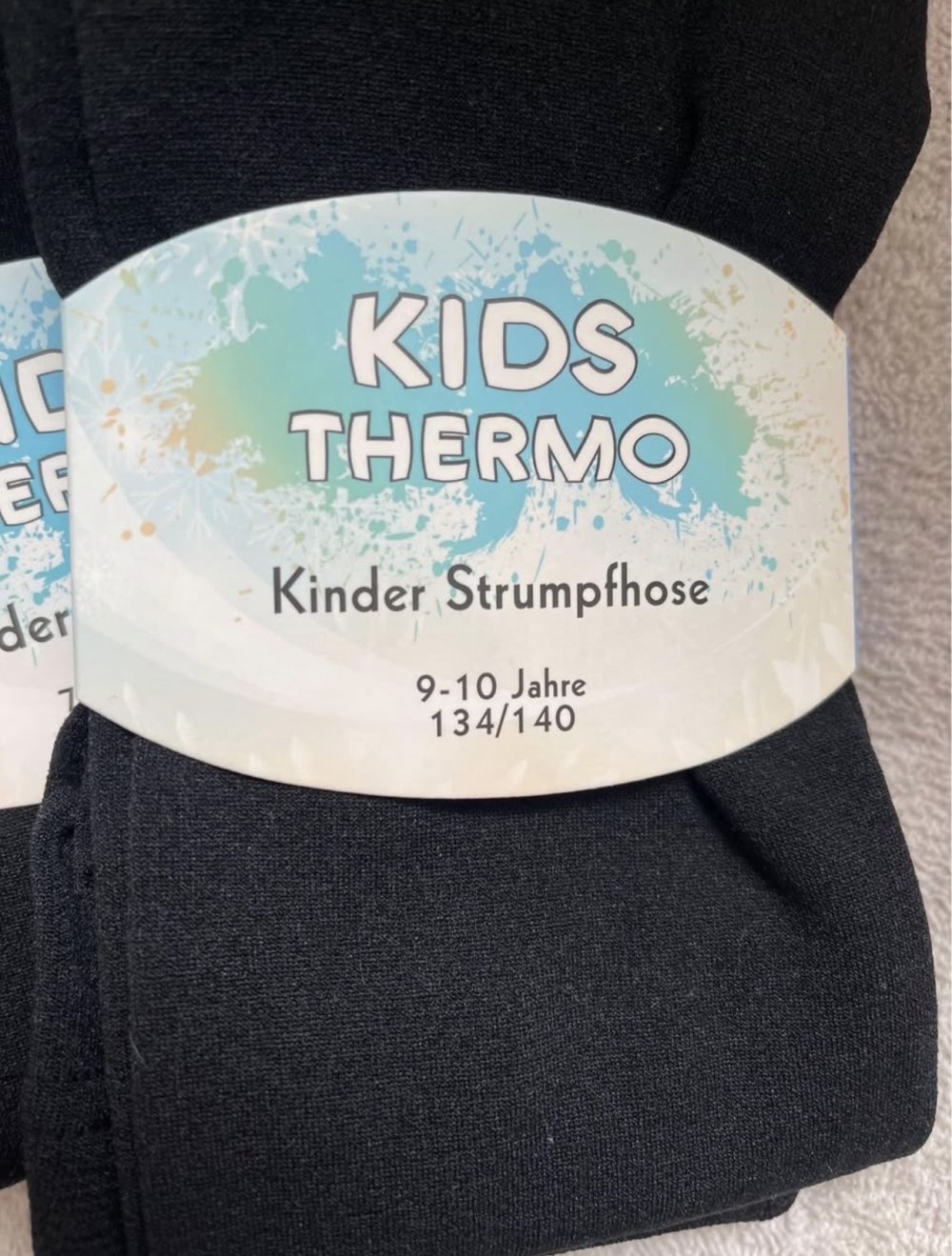 Kinder Strumpfhose,Kids thermo 128/128,134/140 Schwarz
