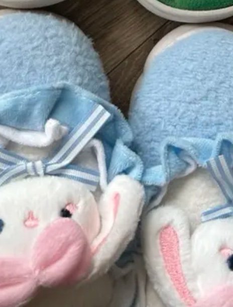 ♥️Süße Hausschuhe+Schleife|Größe: 35, 36, 38|Rosa, Blau♥️ NEU