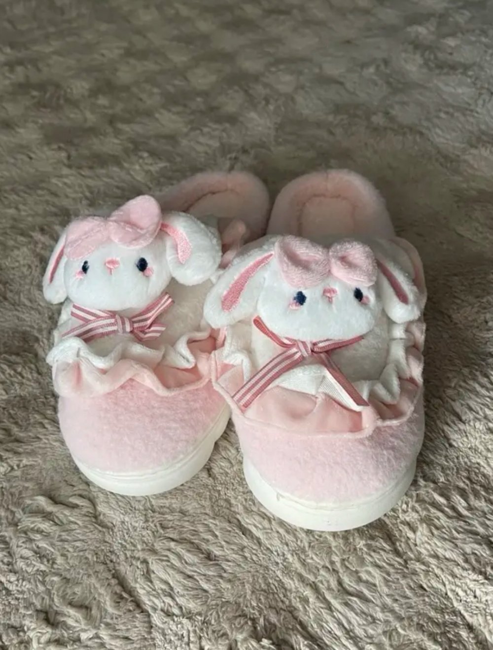 ♥️Süße Hausschuhe+Schleife|Größe: 35, 36, 38|Rosa, Blau♥️ NEU