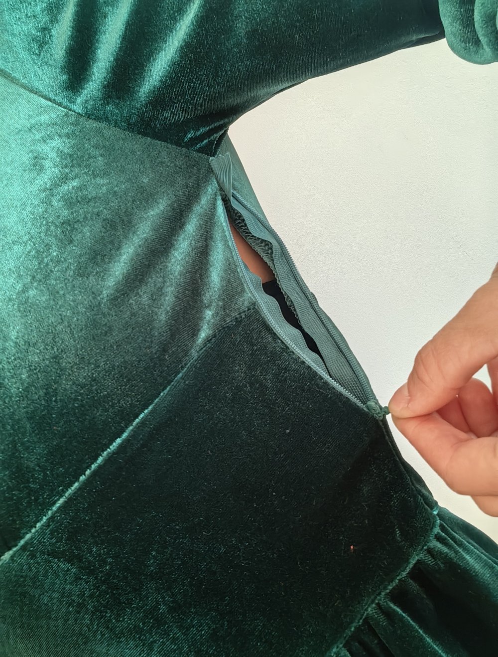 Samt kleid grün samt Optik samtkleid Partykleid anlass