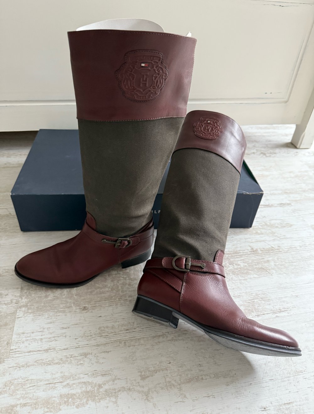 Tommy Hilfiger ❇️ Stiefel Leder Braun ❇️ Gr. 40 in OVP