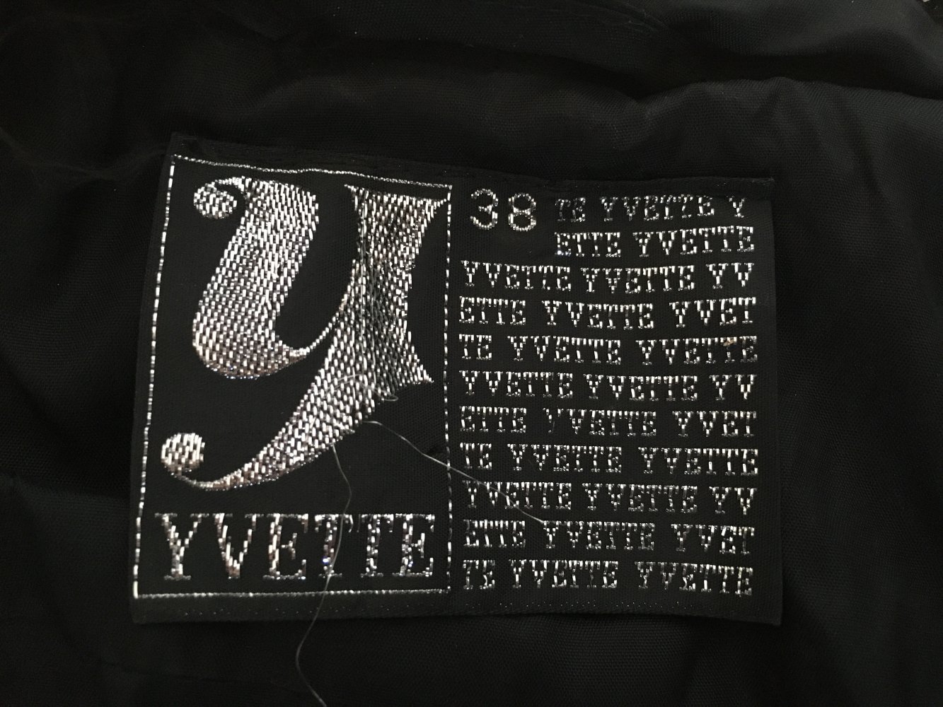 Vintage - Yvette Jacke / Bolero mit Pailletten, schwarz - Gr. M / 38