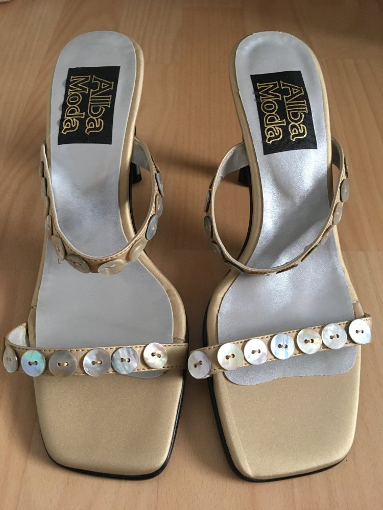 NEU - Alba Moda Sandaletten, schwarz beige - Gr. 38