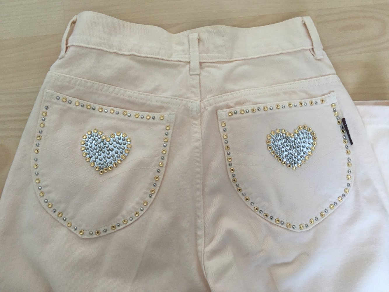 NEU - Limousine Jeans Hose Baumwolle, rosa apricot silber gold - Gr. 28