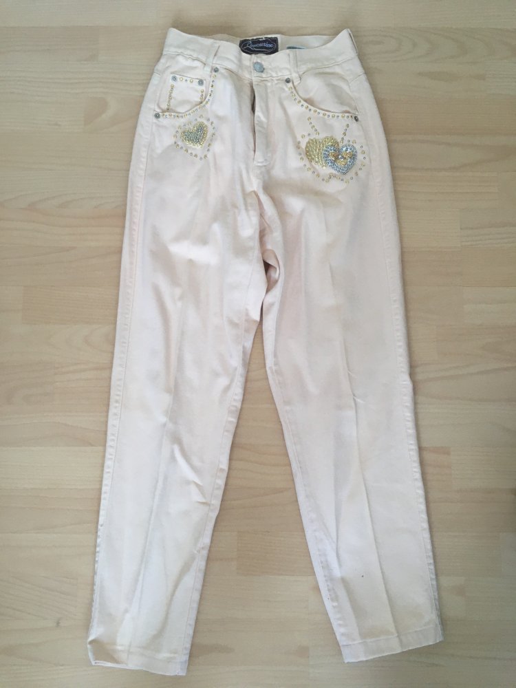NEU - Limousine Jeans Hose Baumwolle, rosa apricot silber gold - Gr. 28