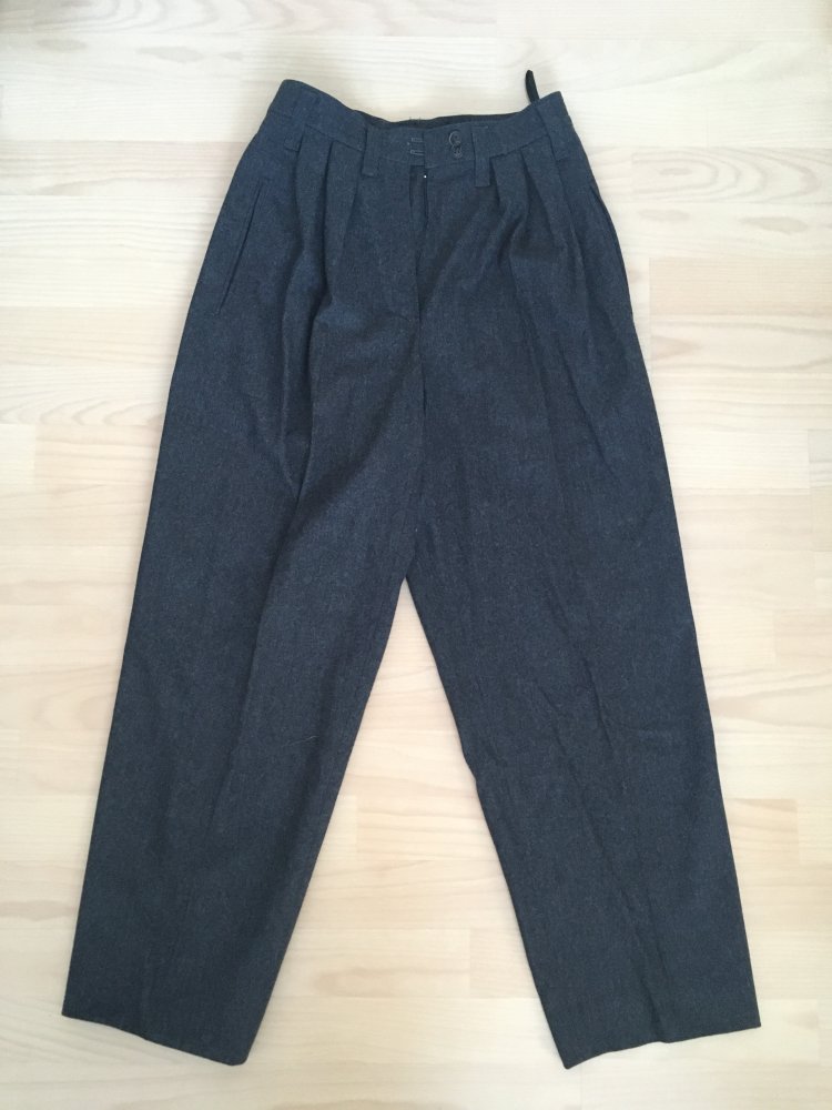 Jil Sander Business Hose 100 % Viskose + Wolle, schwarz - Gr. 38 / M