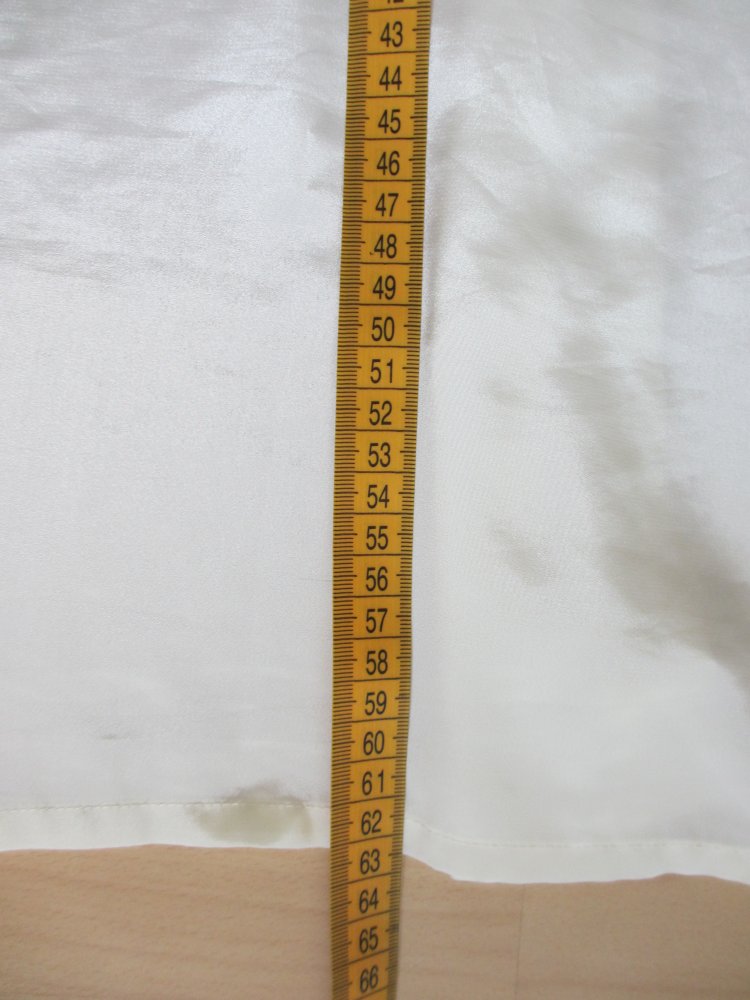 Vintage seidige Bluse mit verdeckter Knopfleiste und Applikationen - Gr. 42 / XL
