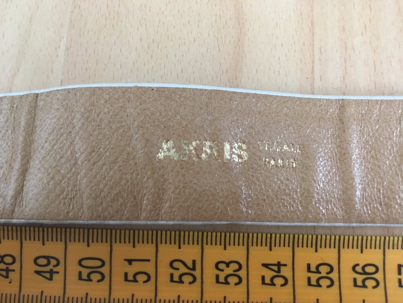 AKRIS - schmaler Gürtel 100 % Leder, blau / dunkelblau gold silber weiß