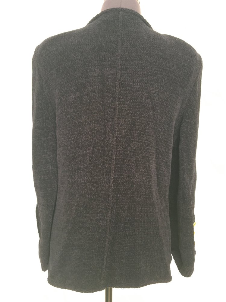 NEU - Antonia Zander elegante Jacke + Knöpfe, schwarz gold - Gr. 38 / M