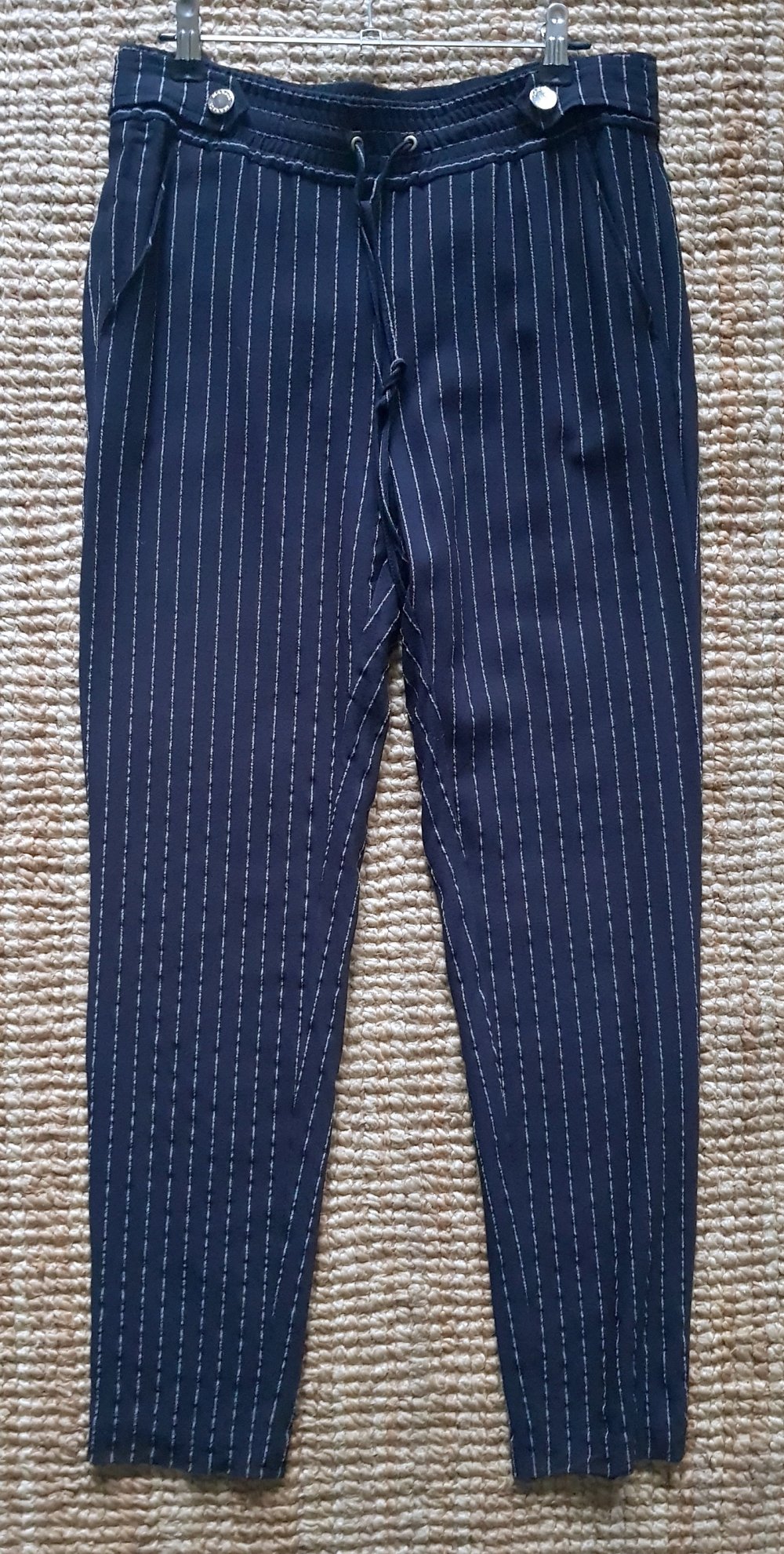 Max&Co. Blau S Viskose schmale Hose