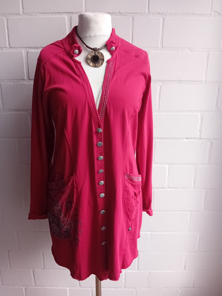 Tolle, lange ausgefallene Sweat Jacke Gr.44 von Tredy TOP
