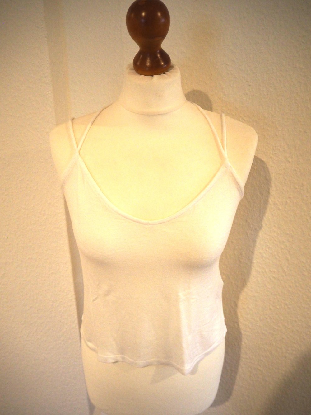 Spaghettiträger-Top mit Crossback, cropped