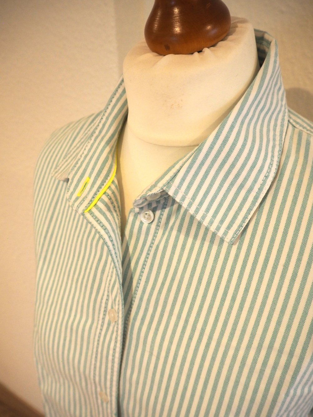 Hemdbluse gestreift mint/weiß