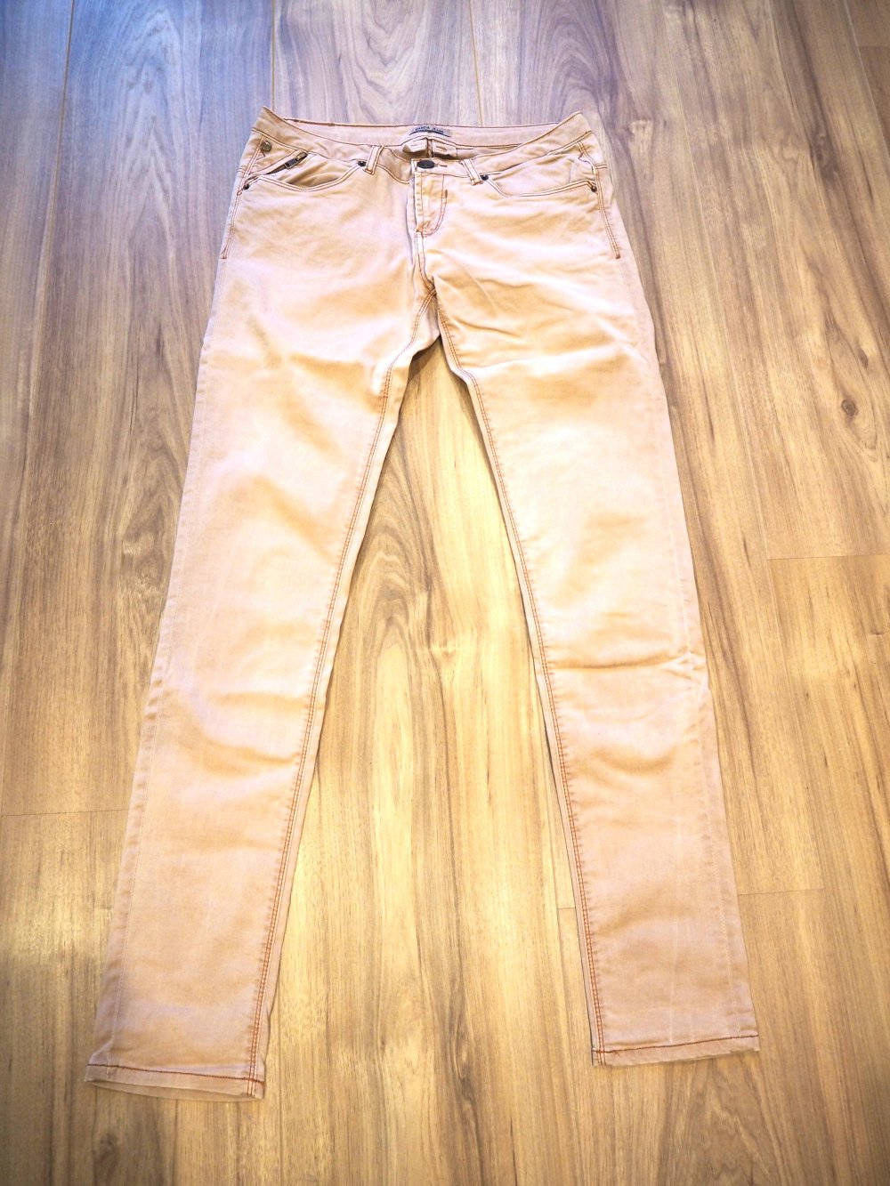 Jeans im Chino-Style, slim-fit, altrosa