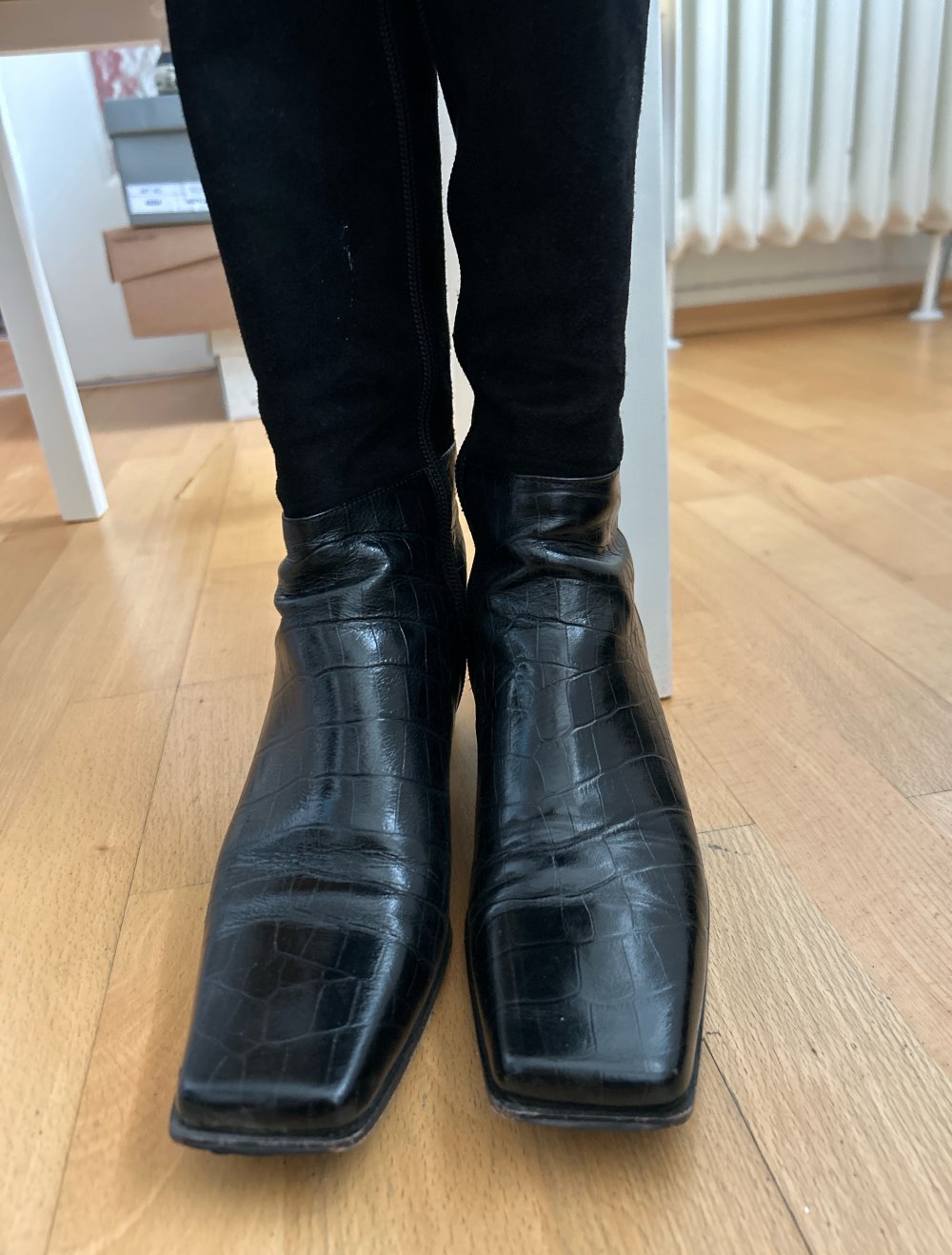 spezielle Stiefeln gemischt Leder und Wildleder