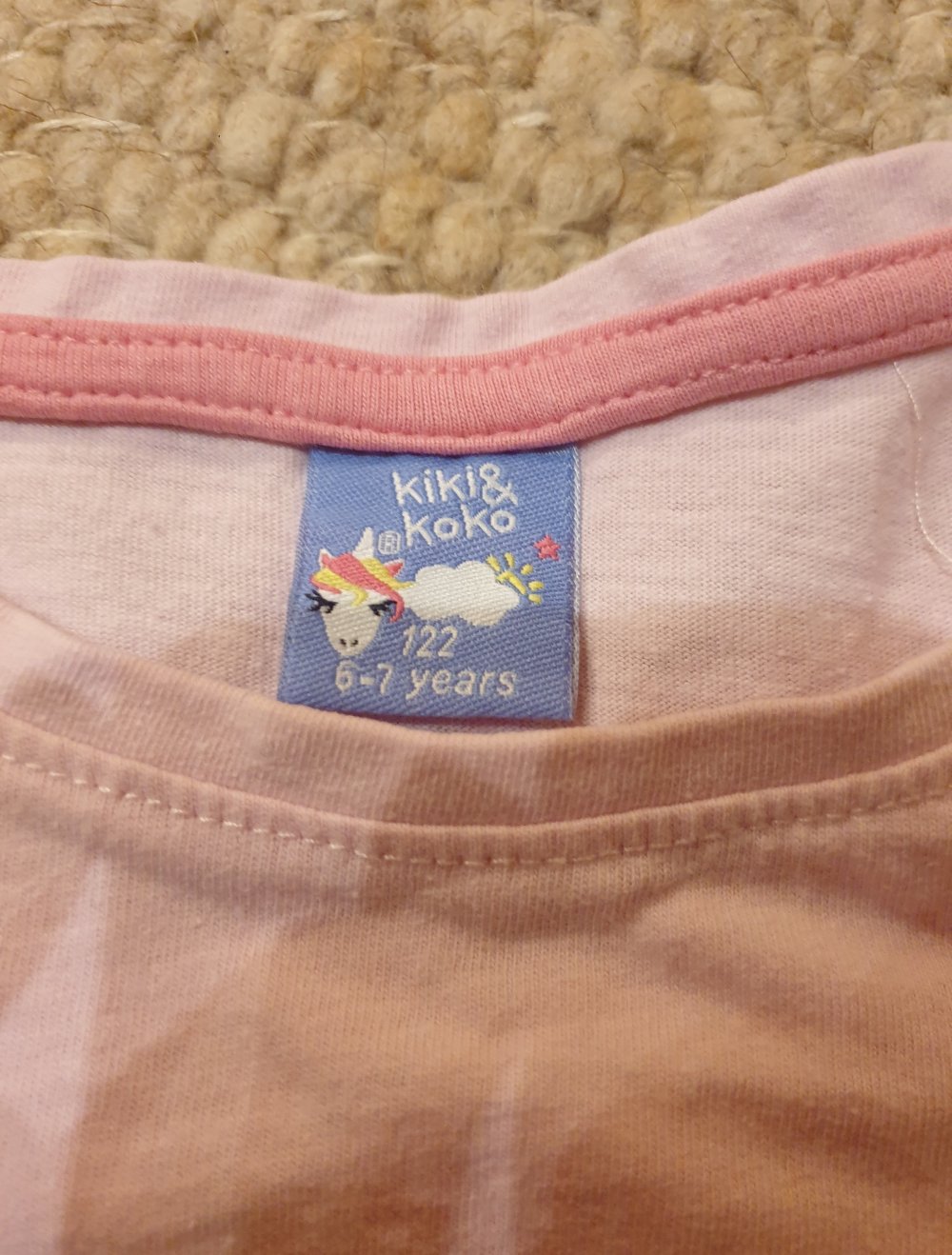 Rosa kiki&koko Langarmshirt mit Einhorn und Regenbogen