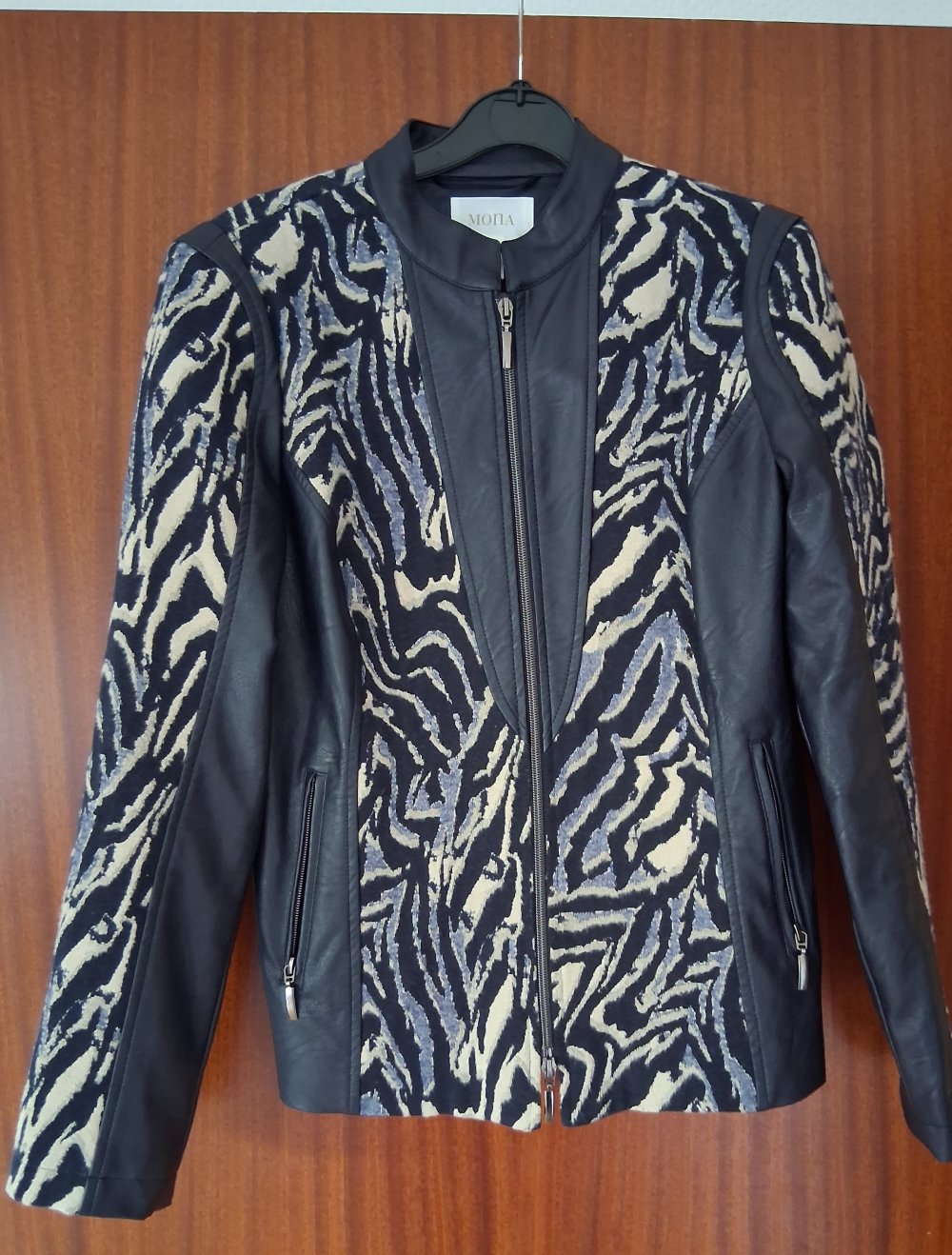 Lederjacke Zebraprint VB