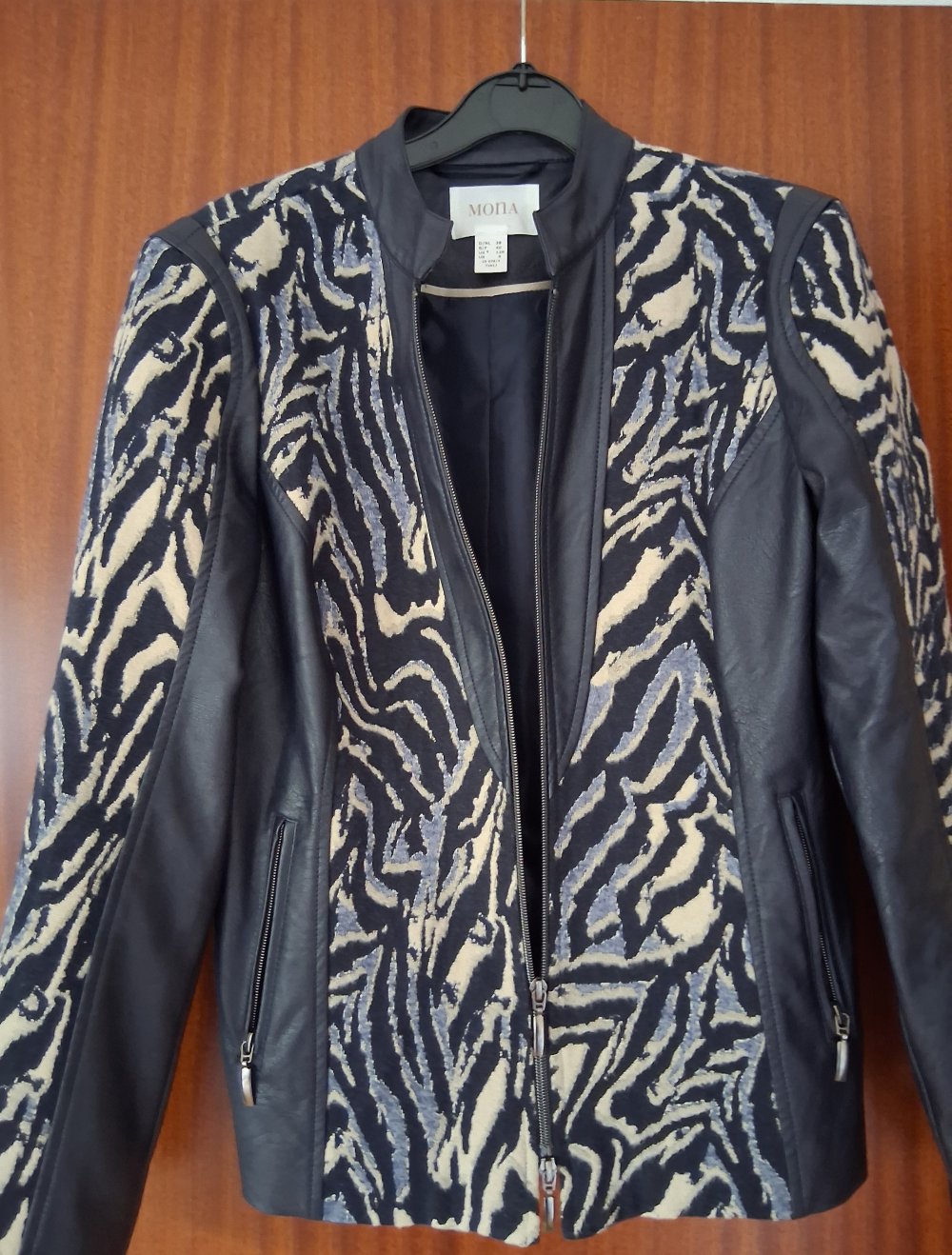 Lederjacke Zebraprint VB