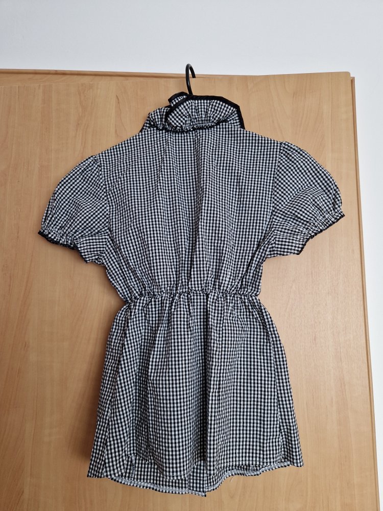 Rüschen Bluse schwarz weiß