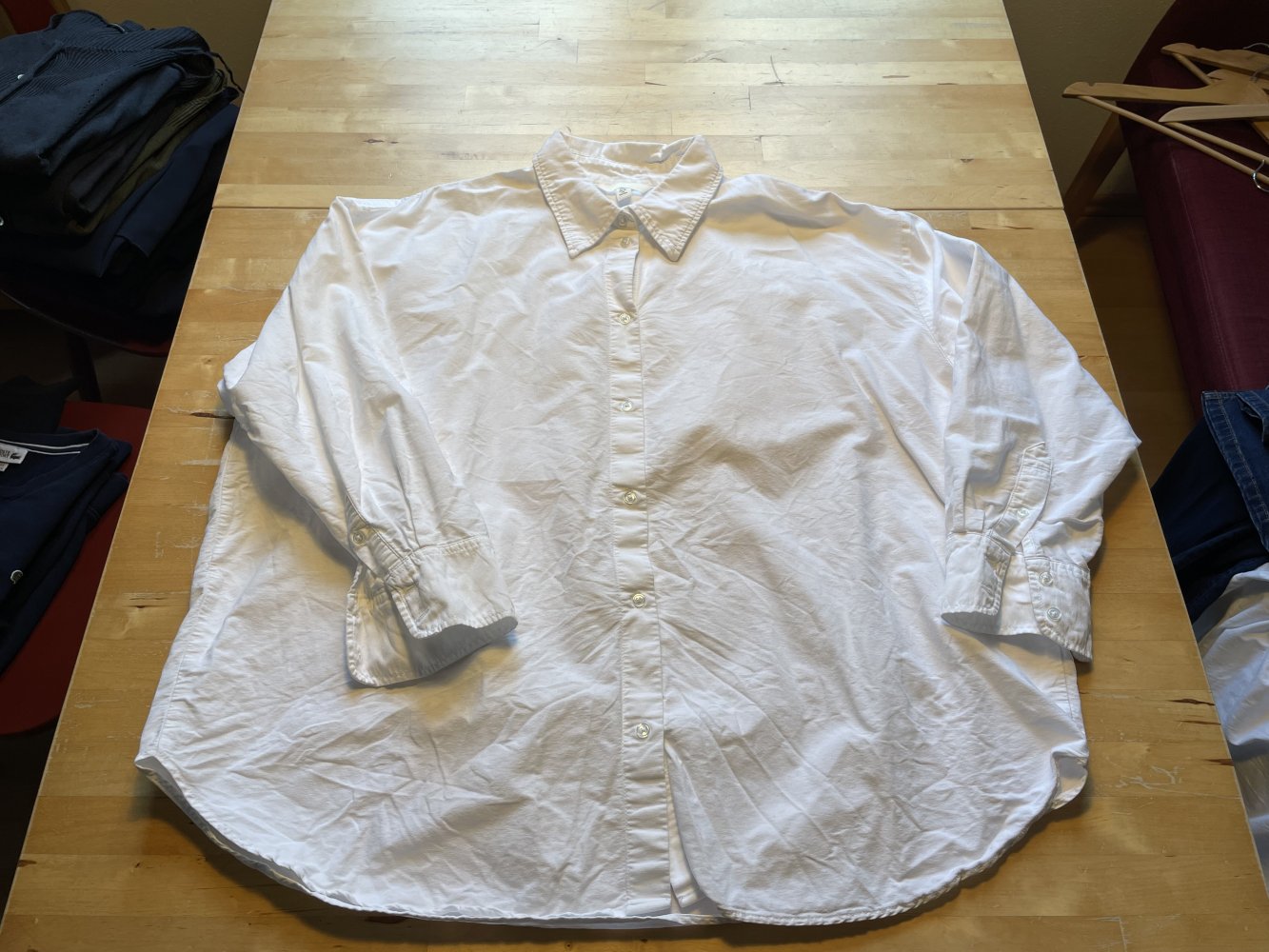H&M Hemdbluse fester Stoff XL (48/50) weiß