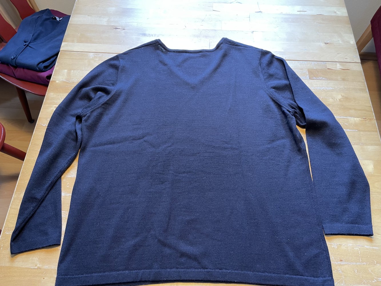 Maerz München Merino Pullover Damen 48 dunkelblau