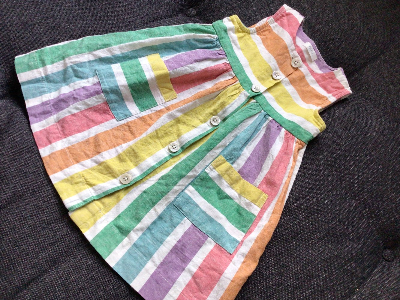 Gr. 92 Schönes gestreiftes Sommer Kleid von Next England