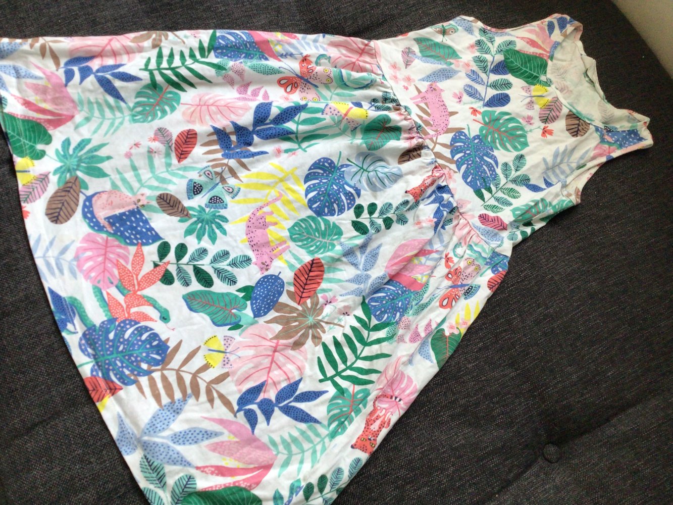 Gr. 140 Safari Jungle Tunika Kleid Leopard Schmetterling 